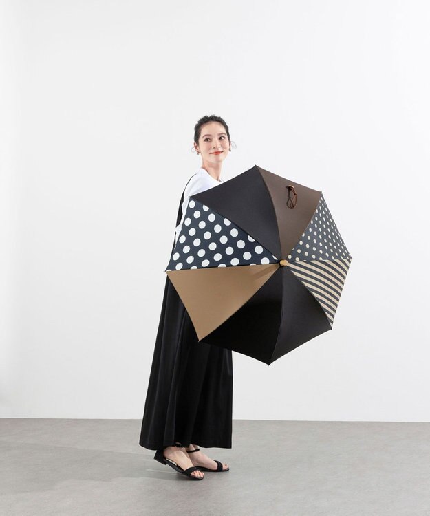 +RING 【UVカット95%以上】【UPF50＋】プラスリング レディース向け 晴雨兼用（長ショート） BRN T1332 ブラウン