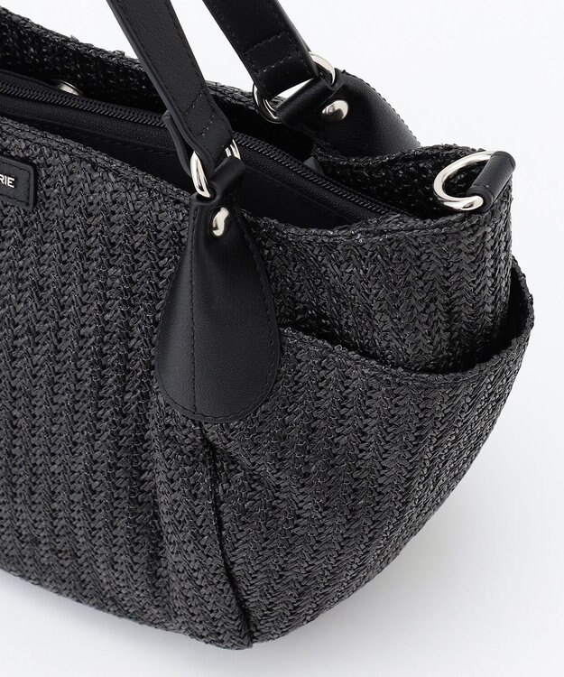 LA BAGAGERIE つまみハンドル　サマー2wayミニトートバッグ ブラック