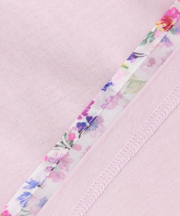 ANY KIDS バックシャン Tシャツ ピンク×花柄