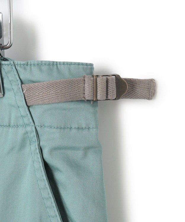 J.PRESS YORK STREET 【UNISEX】サテンストレッチ イージーカーゴパンツ ライトグリーン系