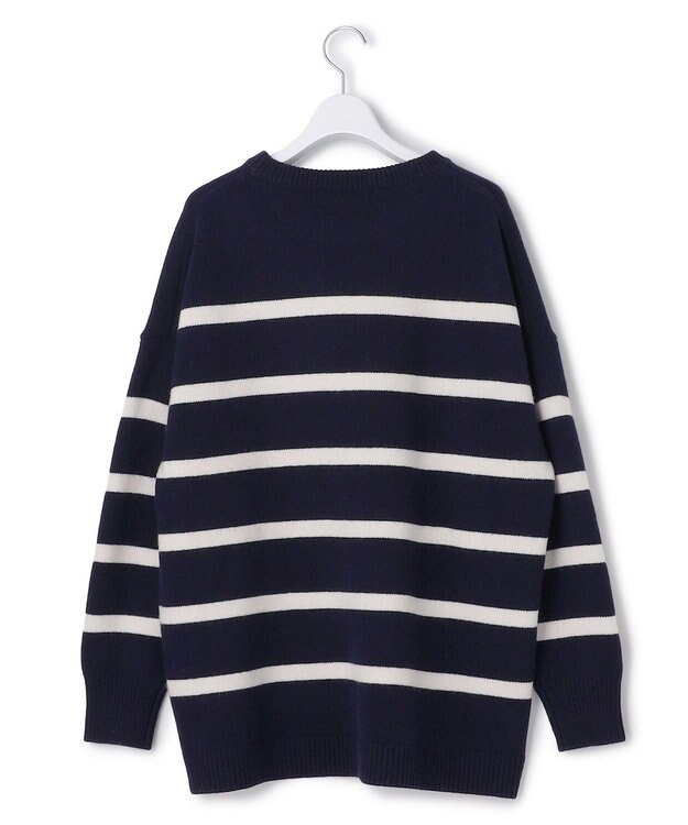 23区 S 【SLOW/一部店舗限定】ソフトウール ボーダー ニット ネイビーボーダー