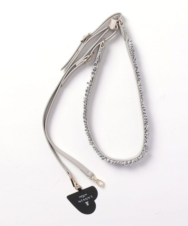 LANVIN en Bleu フリル スマホストラップ ライトグレー