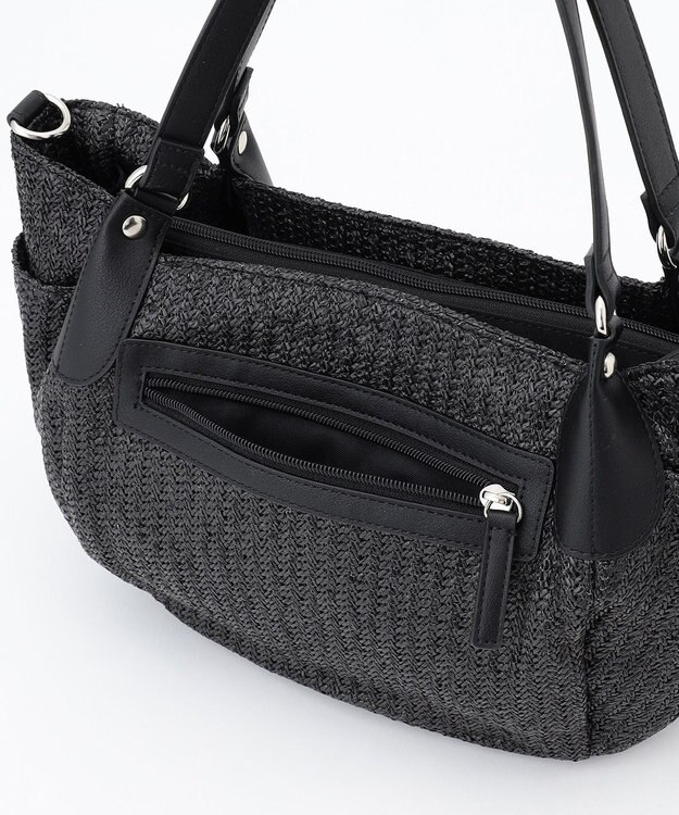 LA BAGAGERIE つまみハンドル　サマー2wayミニトートバッグ ブラック