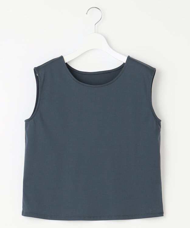 自由区 L 【洗える】レースエッジ Tシャツ&タンクトップセット トップス インク