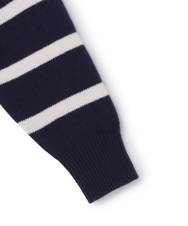 23区 S 【SLOW/一部店舗限定】ソフトウール ボーダー ニット ネイビーボーダー