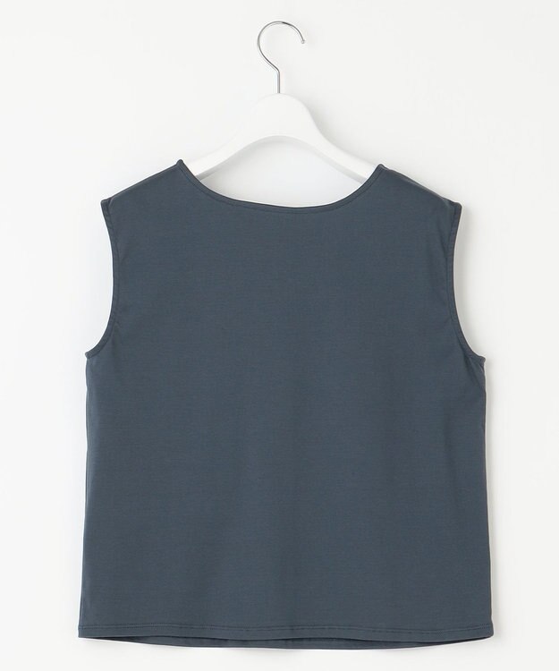 自由区 L 【洗える】レースエッジ Tシャツ&タンクトップセット トップス インク