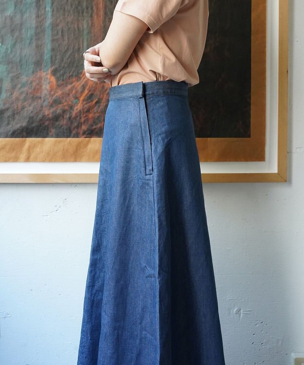 woadblue ＜坪田あさみさんコラボ＞NEMOPHILA  フレアスカート BLUE