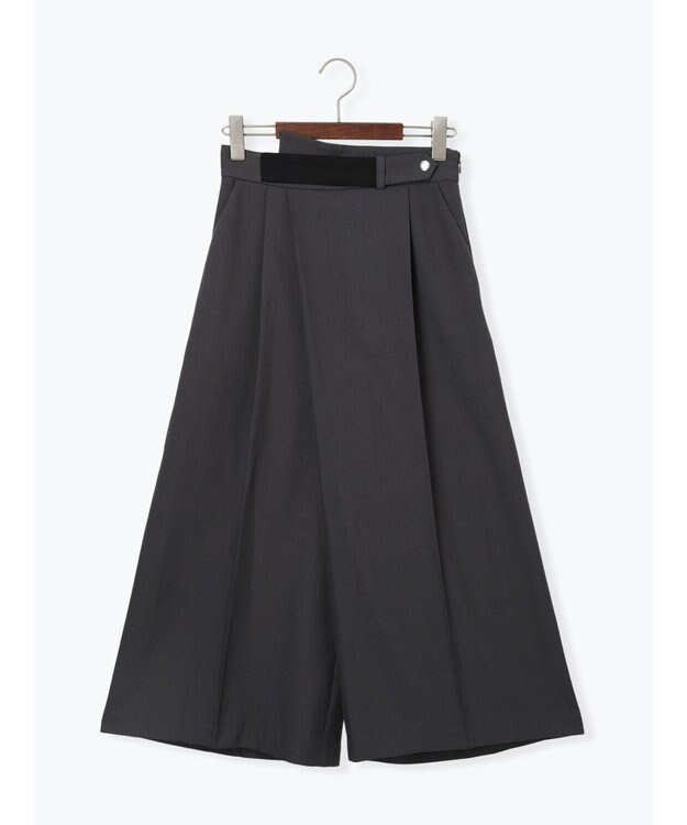 Te chichi アシメクロップドパンツ グレー