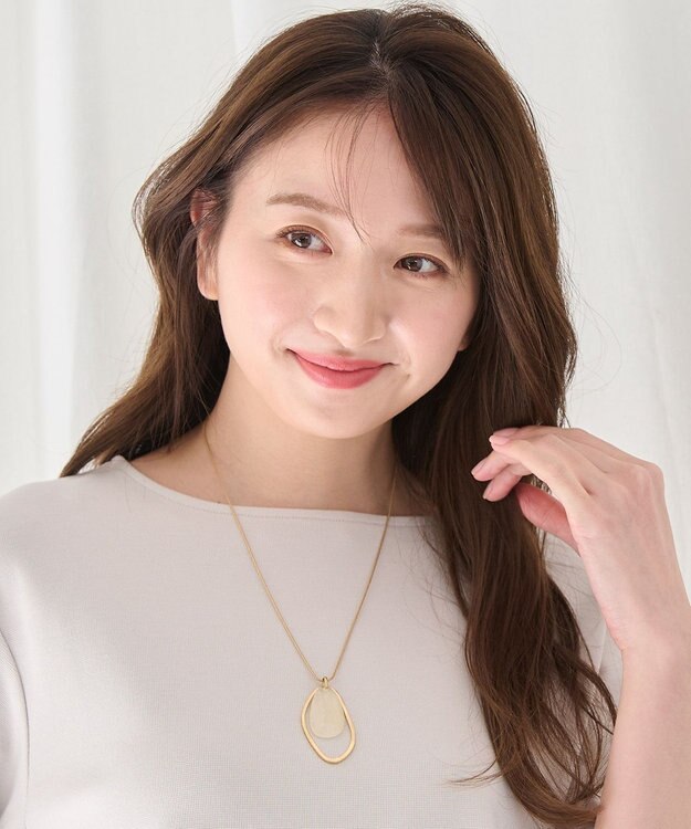 ANY 【WEB限定】オパール風モチーフネックレス アイボリー