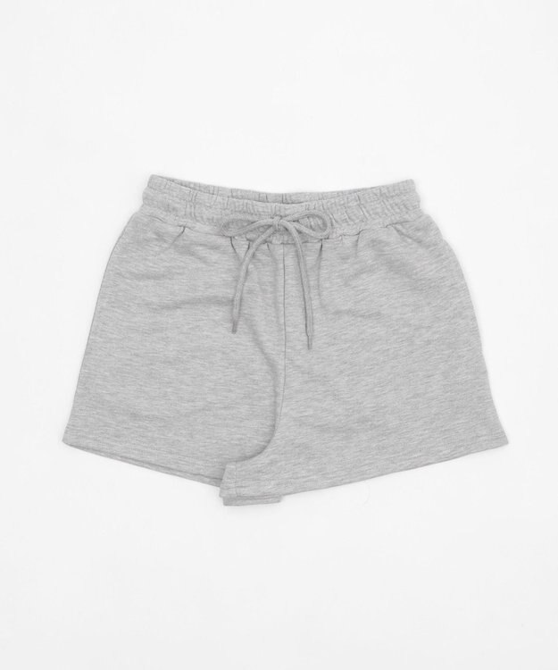 WEGO 【ウエストゴム】スウェットショートパンツ 杢グレー