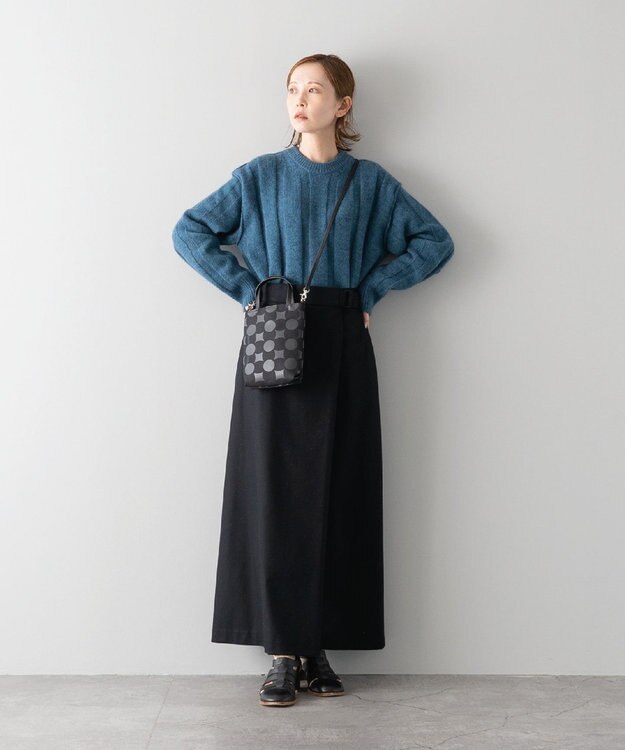 MIYABIYA La quoh with kirakaracho  南蛮七宝ベーシックプリント ミニ２WAYショルダー ブラック