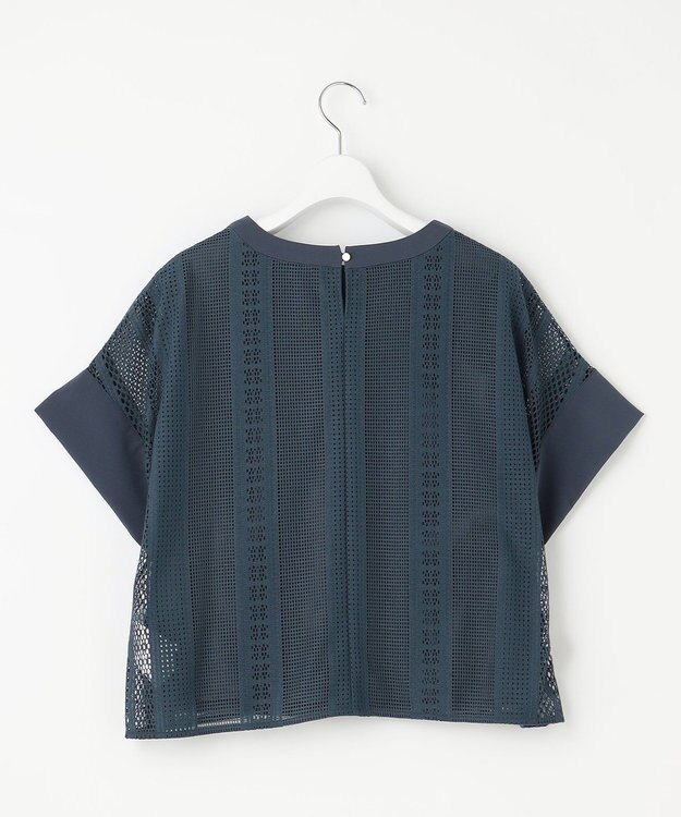 自由区 L 【洗える】レースエッジ Tシャツ&タンクトップセット トップス インク