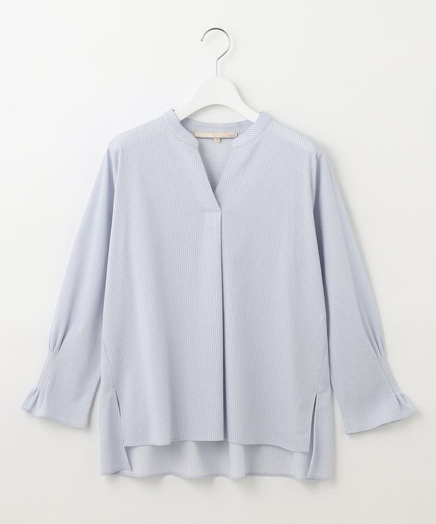 自由区 【XSサイズ～/洗える】トリコットジャージー プルオーバー スカイブルー系1