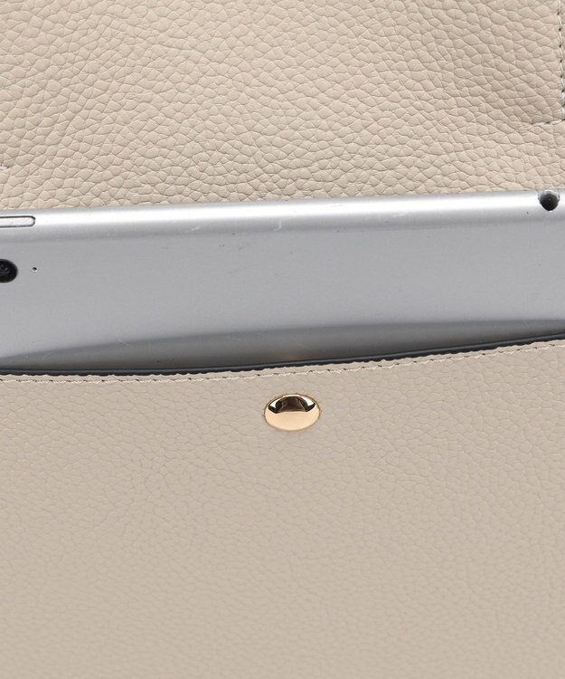 style code 【MERCURYDUO/マーキュリーデュオ】ラージポケット　2WAY ラージトートバッグ　キーリングチャーム付き アイボリー