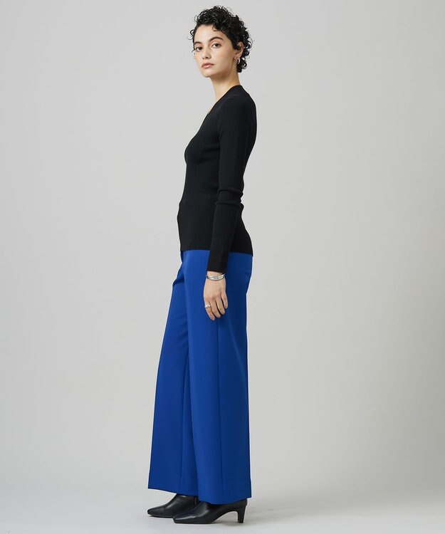 ICB 【洗える】 Peツイルダウンファブリック ワイドパンツ ロイヤルブルー系