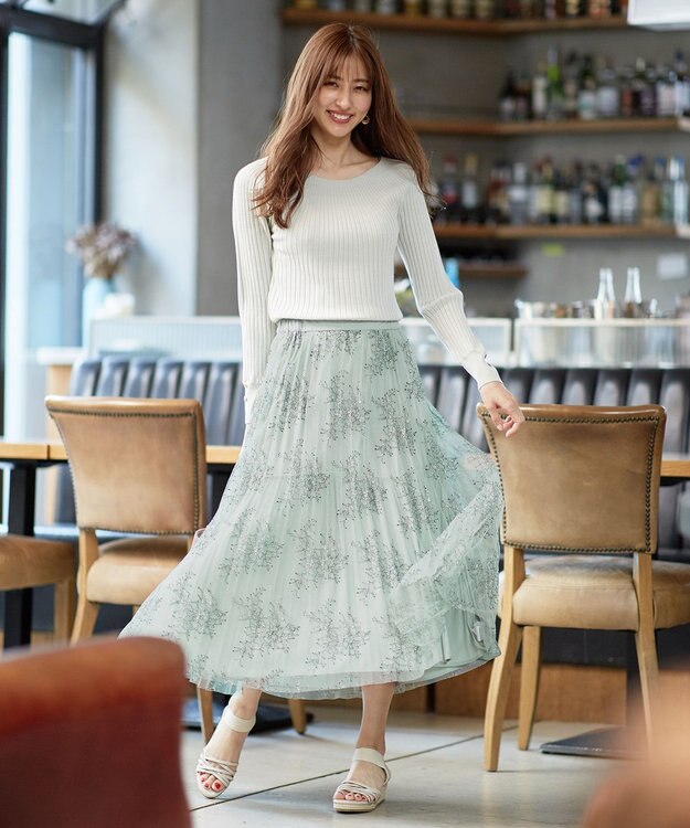 ANY SIS L 【洗える】キュウシンRIB ニット ミント