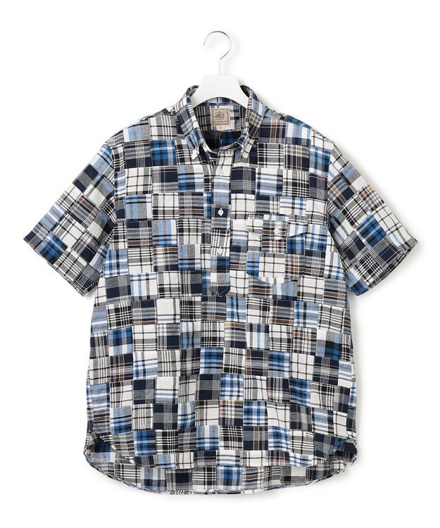 J.PRESS MEN パッチワーク プルオーバーシャツ ネイビー系9