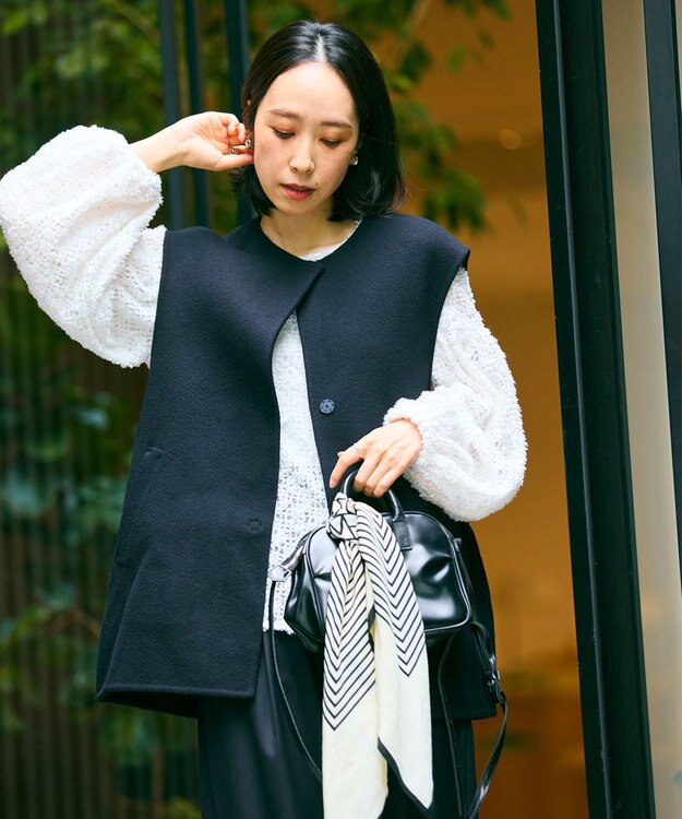 #Newans 【洗える】フィラッフィギャザースリーブブラウス ホワイト