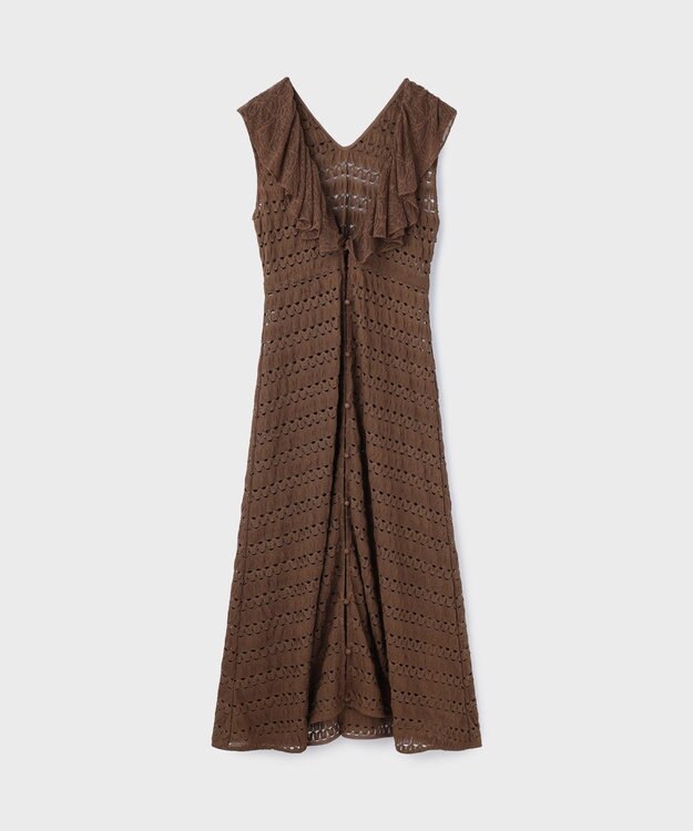 GRACE CONTINENTAL レースロングカーディガン ブラウン