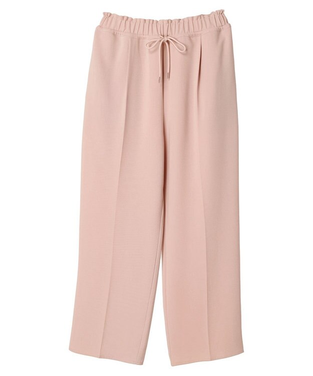 Green Parks イージーウエストセンタープレスストレートパンツ Pink