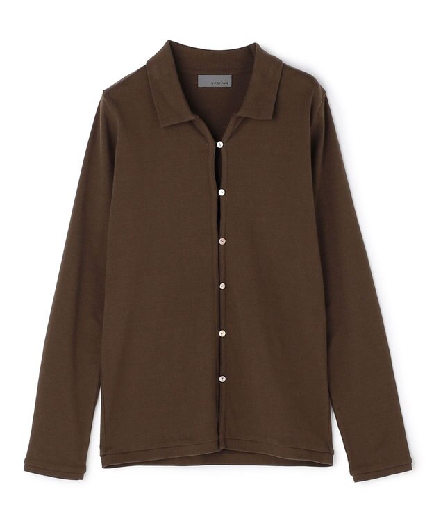 uncrave プレーンジャージー カーディガン ブラウン