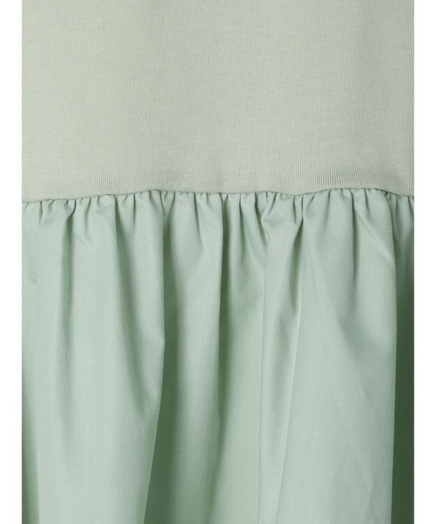 Green Parks バックギャザー布帛切替プルオーバー Green