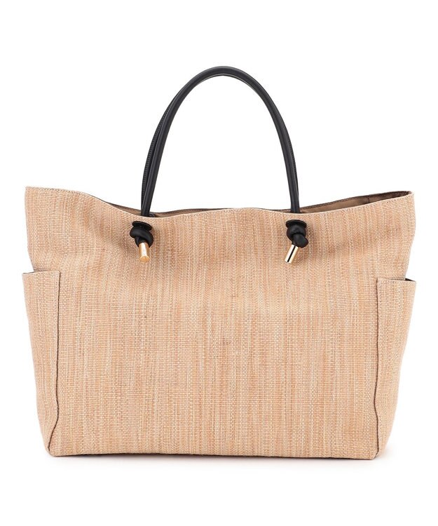 23区 【先行予約】ロゴ刺繍 雑材 トートバッグ ベージュ系