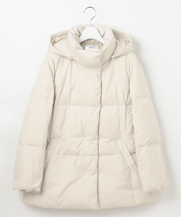 J.PRESS LADIES L 【洗える】ブラッシュドマルチポリ ショート ダウンコート アイボリー系