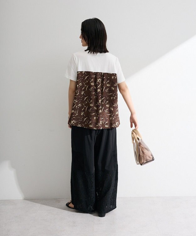 Green Parks スカーフドッキングプルオーバー Brown