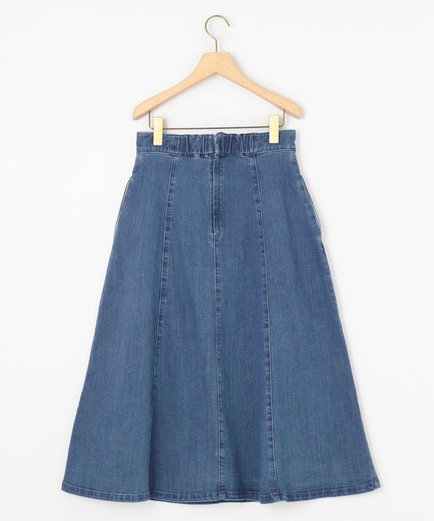 組曲 ライトデニム フレアスカート ライトインディゴ系