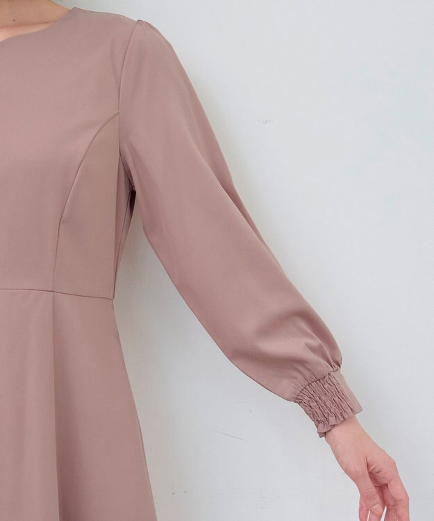 Tiaclasse 【セレモニー・洗える】ハートネックくるみ釦ワンピース ピンク