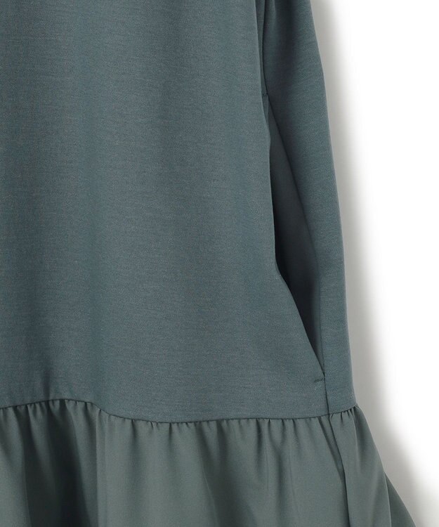 23区 【撥水加工/汗シミ防止/洗える】ティアードデザイン マルチワンピース ダークグリーン系