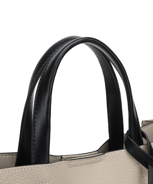 style code 【MERCURYDUO/マーキュリーデュオ】ラージポケット　2WAY ラージトートバッグ　キーリングチャーム付き アイボリー