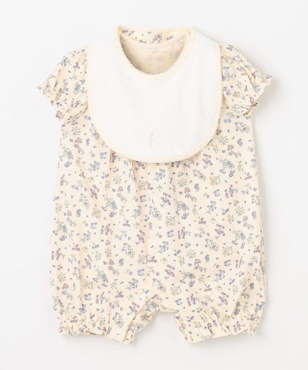 組曲 KIDS 【70㎝】ロンパース＆スタイ ギフトボックス アイボリー系