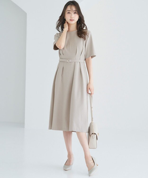 ANY SIS L 【UVカット / 接触冷感 / 吸水速乾】スマートビューティストレッチ ワンピース グレージュ