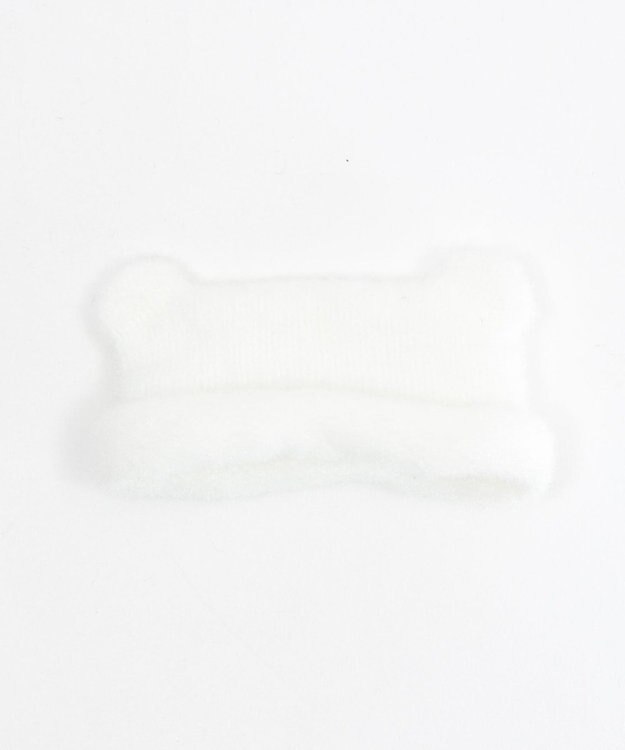 WEGO 【痛バ＆推し活グッズ】ぬいクマ耳ニットキャップ15cm ホワイト