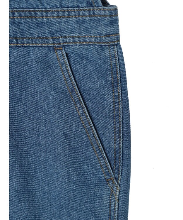 Green Parks デニムサロペットスカート Light Indigo