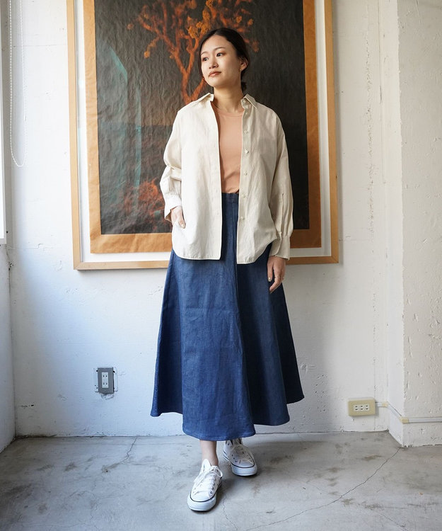 坪田あさみさんコラボ＞NEMOPHILA フレアスカート / woadblue