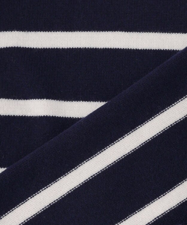 23区 S 【SLOW/一部店舗限定】ソフトウール ボーダー ニット ネイビーボーダー