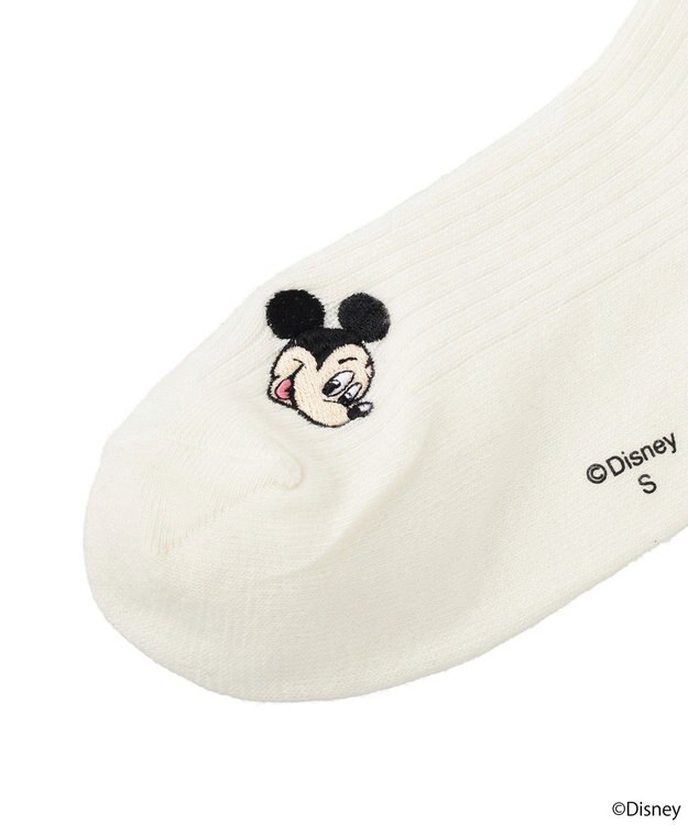 earth music&ecology 【予約】Disney/アソート刺繍入り靴下 チャコールグレー
