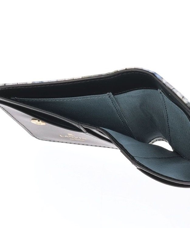 LANVIN en Bleu ブルフルール Lファスナー二つ折り財布 ブルー