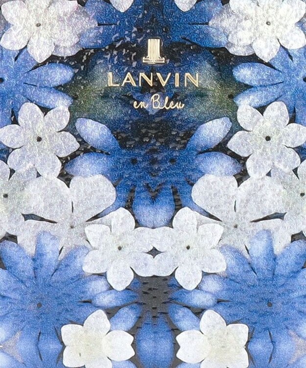 LANVIN en Bleu ブルフルール Lファスナー二つ折り財布 ブルー
