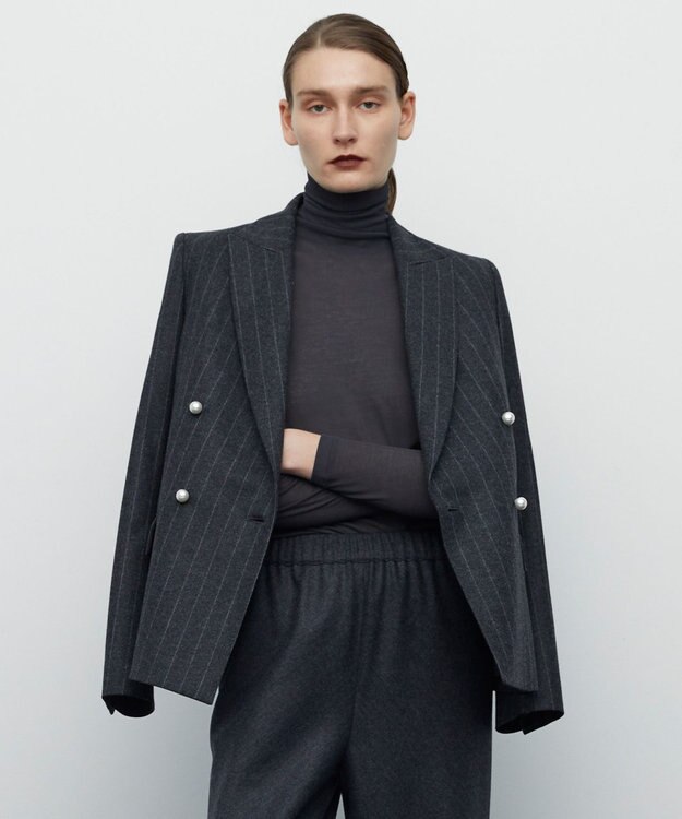 BEIGE， MARCEAU / パールジャケット C.Gray × White Line