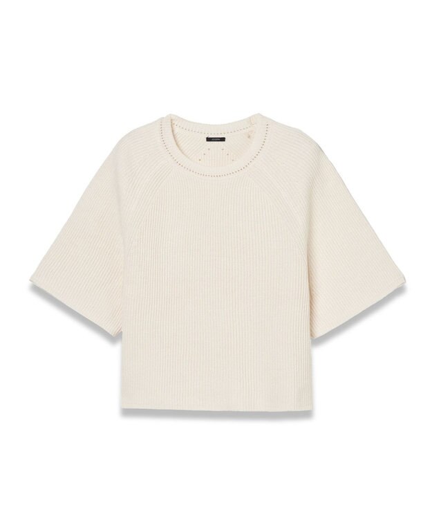 JOSEPH 【洗える】リネンブレンド　ショートスリーブニット Ivory