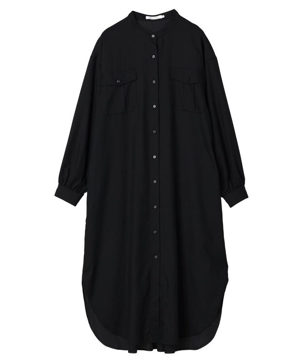 AMERICAN HOLIC イージーケアＷポケットシャツワンピース Black