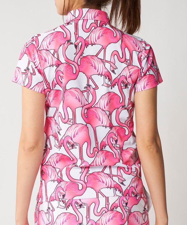 FILA GOLF／marie claire 【Loudmouth】柄ポロシャツ Pink Panic