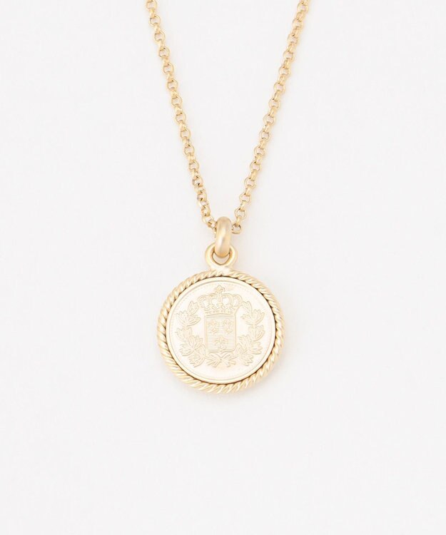 J.PRESS LADIES 【リバーシブル】イニシャルコイン ネックレス ゴールド系