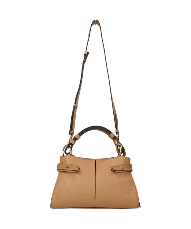 INTER-CHAUSSURES 【LORISTELLA】ベーシックレザーハンドバッグ ベージュ