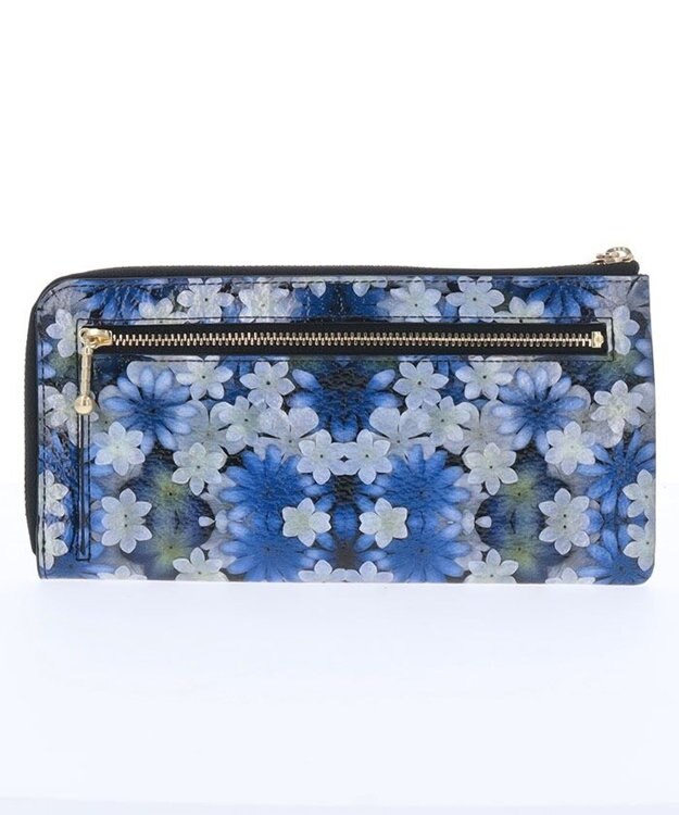 LANVIN en Bleu ブルフルール Lファスナー長財布 ブルー