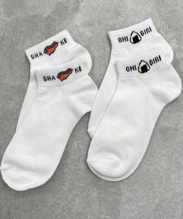 WEGO フードショートソックス 柄2